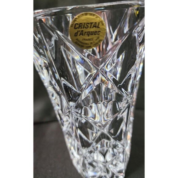 Cristal France Garanti Plus Vase Genuine Lead Crystal Star Pattern 5" - Picture 6 of 12